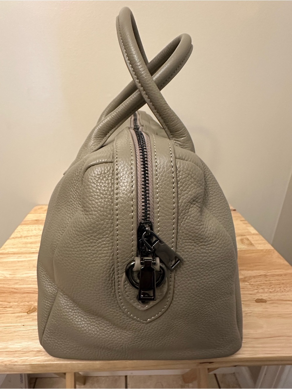 Beck Taupe Leather Montero Satchel - Picture 11 of 16